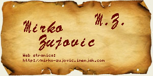 Mirko Žujović vizit kartica